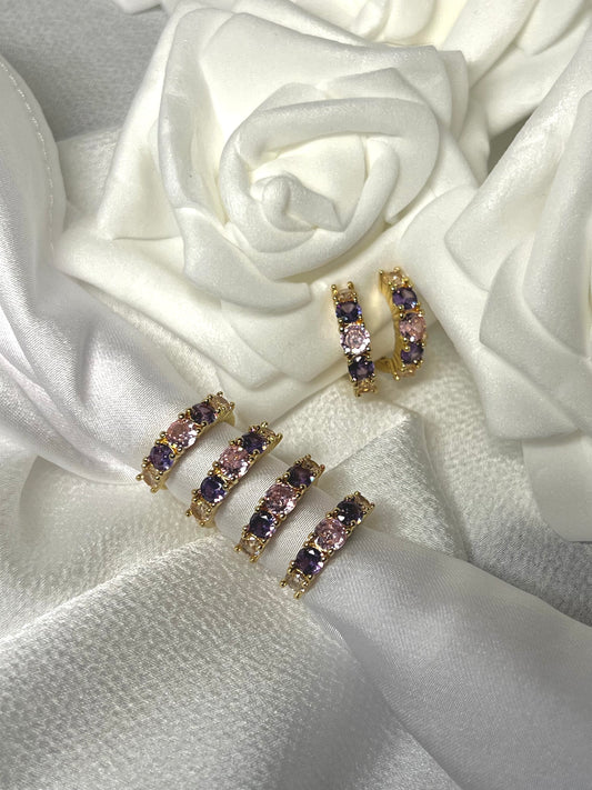 Amethyst Hoop Lila